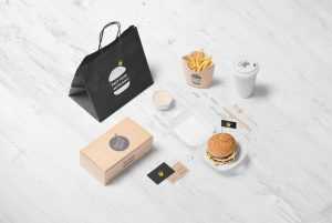 Free Fast Foot Restaurant Logo Branding Free Mockup PSD