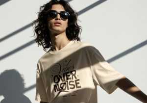 Free Female Model Oversized T-Shirt Mockup PSD for Printify / Shopify