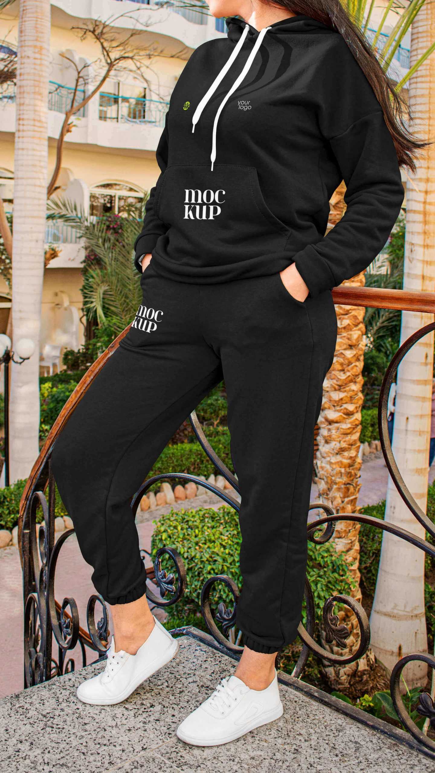 Free Female Sport Suit Mockup PSD