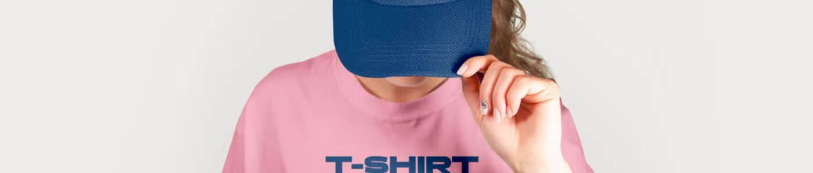 Free Female T-Shirt Mockup and Snapback Hat Mockup PSD