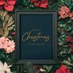 Free Festive Xmas Frame Mockup PSD