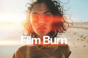 Free Film Burn Overlay Effect PSD