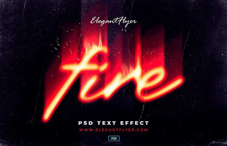 Free Fire Photoshop Text Effects PSD file