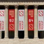 Free Five Hanging Banner Mockups