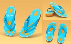Free Flip Flops Mockups 3 PSD set - Free Mock-ups PSD | PsFiles
