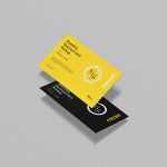 Free Floating Front/Back Business Card Mockup PSD