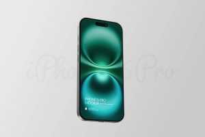 Free Floating iPhone 16 Pro Mockup PSD