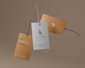 Free Floating Label Tags Mockup PSD - Best Free PSD Mockups