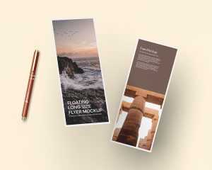 Free Floating Long Size 2 Flyers Mockup PSD