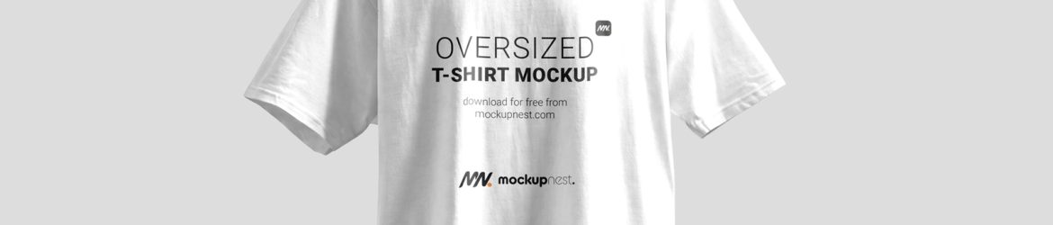Free Floating Oversized T-Shirt Mockup