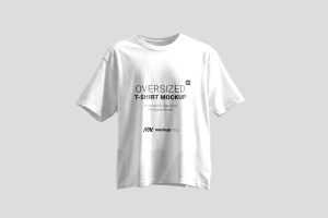 Free Floating Oversized T-Shirt Mockup
