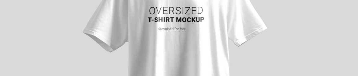 Free Floating Oversized T-Shirt Mockup PSD