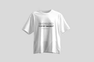 Free Floating Oversized T-Shirt Mockup PSD