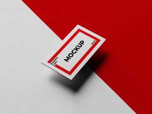 Free Floating Photorealistic Business Cards Mockup PSD