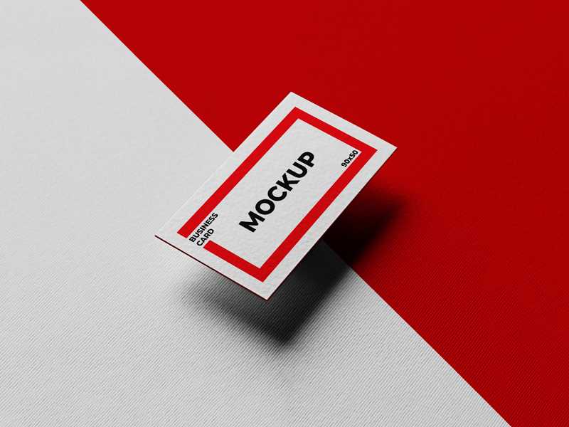 Free Floating Photorealistic Business Cards Mockup PSD