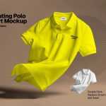 Free Floating Polo T-Shirt Mockup PSD - Editable Apparel Branding Mockup for USA Designers