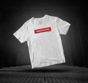 Free Floating Short Sleeves T-Shirt Mockup PSD