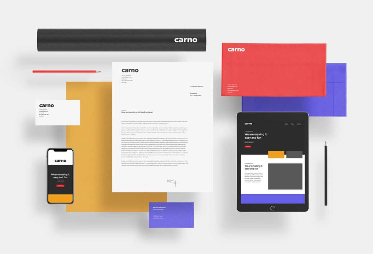 Free Floating Stationery Items with iPhone and iPad Mockup PSD