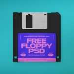 Free Floppy Disk Mockup PSD