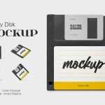 Free Floppy Disk Mockups PSD