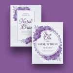 Free Floral Wedding Invitation Card Design PSD + Vector