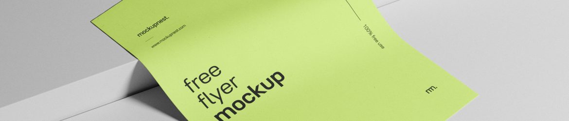 Free Flyer Mockup On Clean background