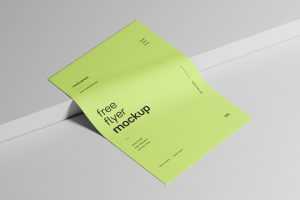 Free Flyer Mockup On Clean background