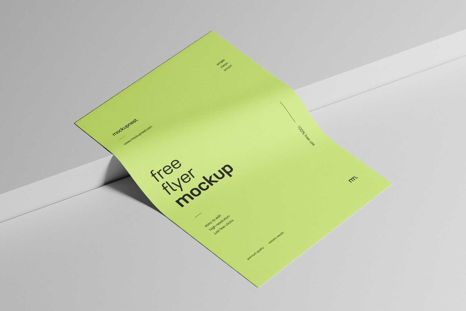 Free Flyer Mockup On Clean background
