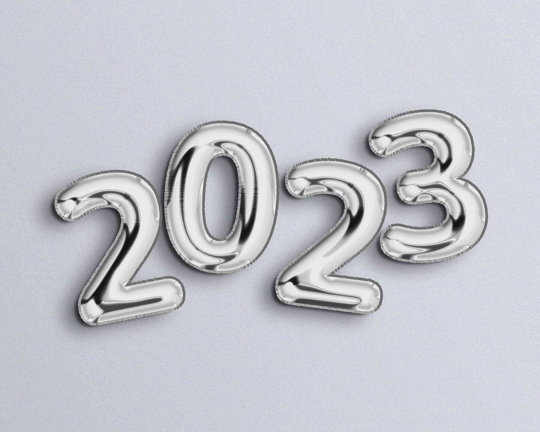 Free Foil Balloon Text Effect Mockup PSD 2023
