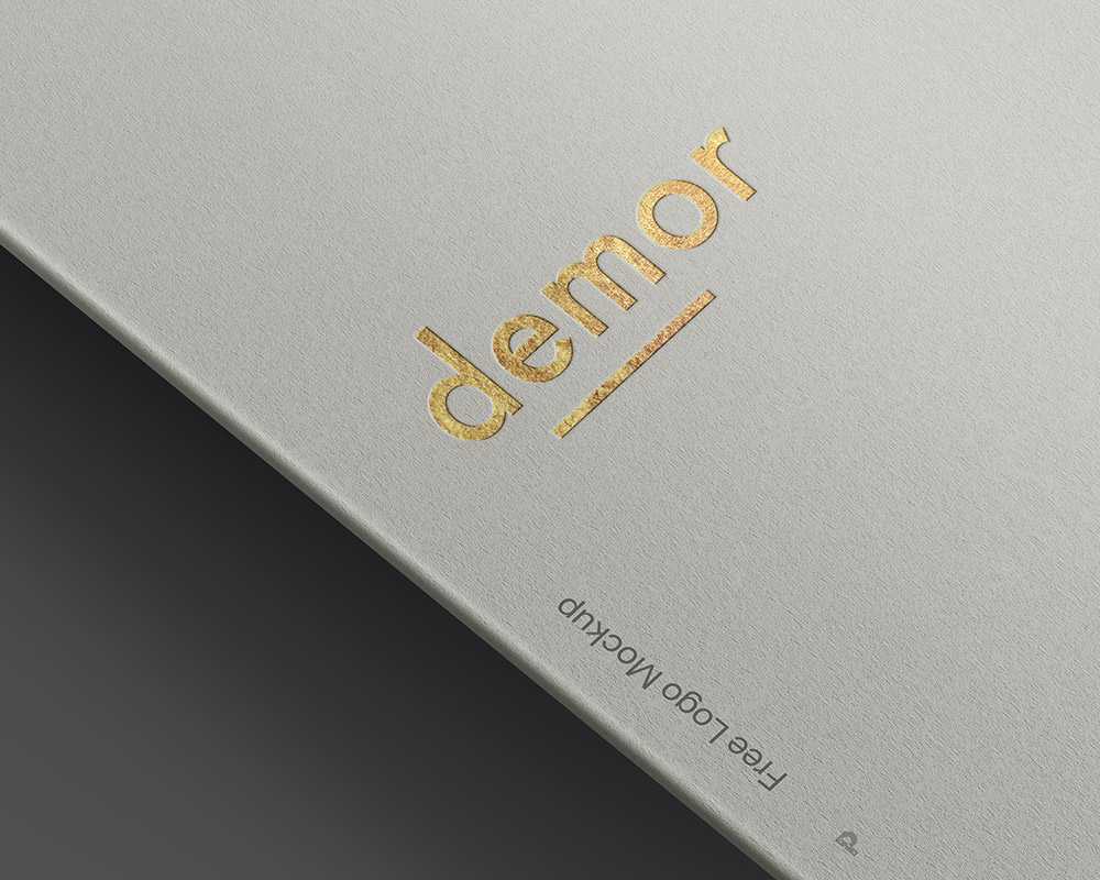 Free Foil Textured Logo Mockup PSD