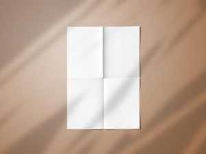 Free Folded A4 Poster Mockup PSD - Free PSD Mockups | PsFiles