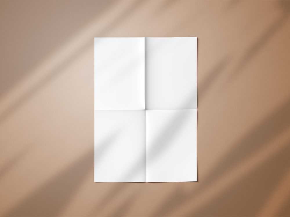 Free Folded A4 Poster Mockup PSD - Free PSD Mockups | PsFiles