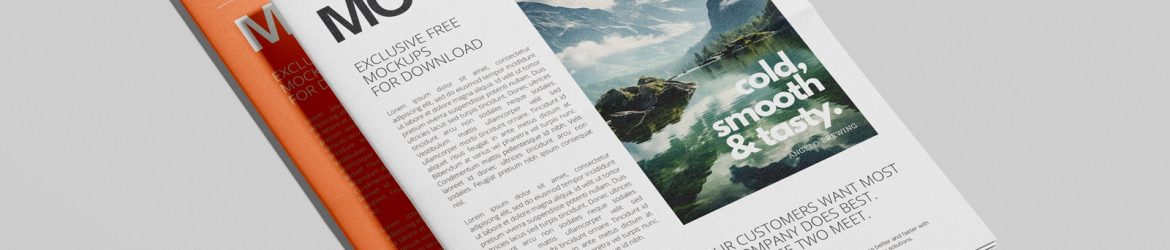 Free Folded Newspaper Mockup on Clean Minimal Background