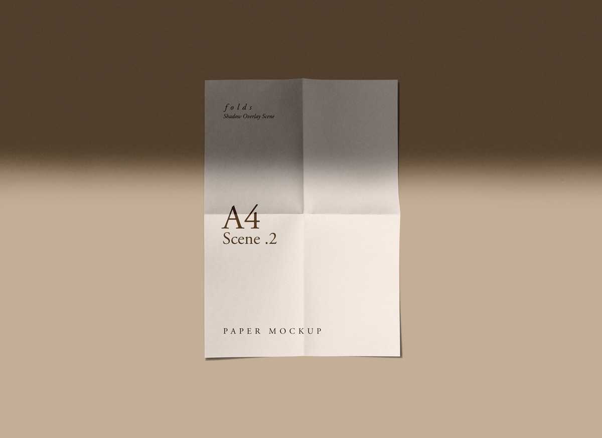 Free Folded Paper Mockup Set with Shadow Overlay - Free PSD Mockups | PsFiles
