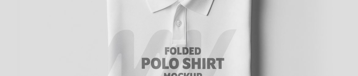 Free Folded Polo Shirt Mockup