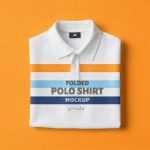 Free Folded Polo Shirt Mockup PSD – Realistic Apparel Branding