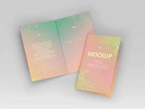 Free Folding Wedding Card Mockups 2 PSD set