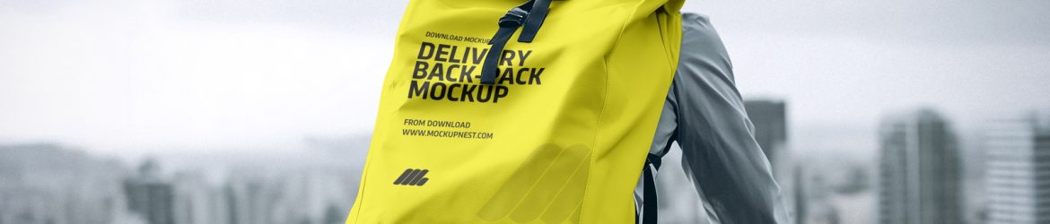 Free Food Delivery Bag Mockup