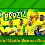 Free Football World Cup Brazil Team Banner Design PSD Download - Free PSD Download Free Football World Cup Brazil Team Banner Design PSD Download
