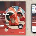 Free Footwear Offer Sale Social Media Post PSD Template