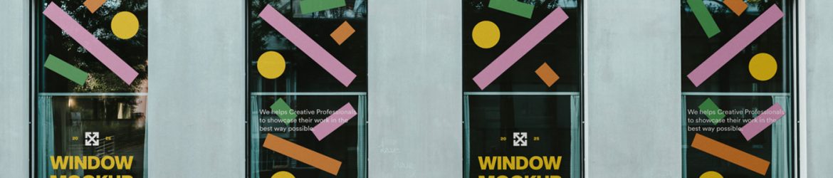 Free Four Front View Window Mockups
