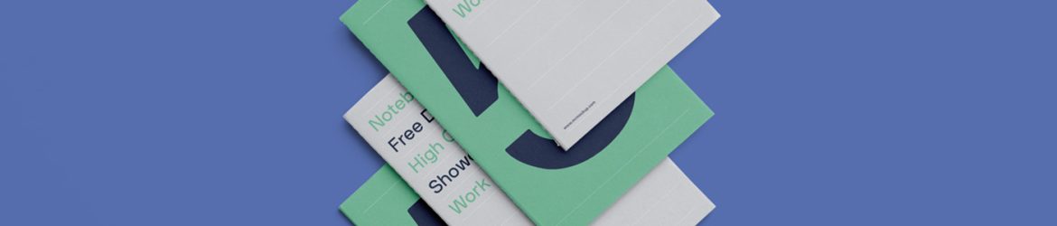 Free Four Notebooks Mockup