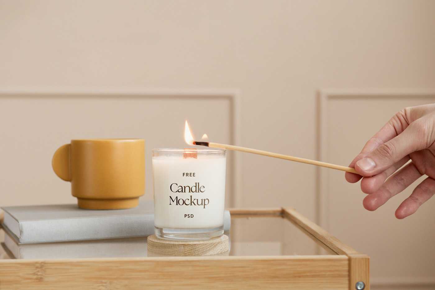Free Fragrance Candle Mockup