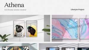 Free Frame Scene Mockup Creator PSD