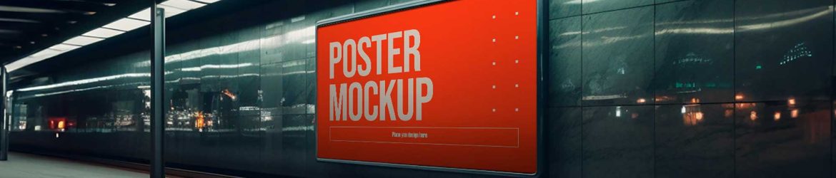 Free Framed Illuminated Ads Poster Mockup PSD