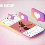 Free Free 3D Instagram Feed Mockup PSD PSD - Free Photoshop PsFiles