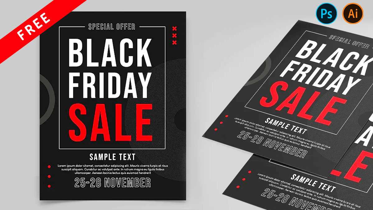 Free Free Black Friday Sale Flyer Template in PSD + Vector