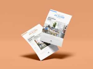 Free Free Floating 2 A4 Flyers Mockup