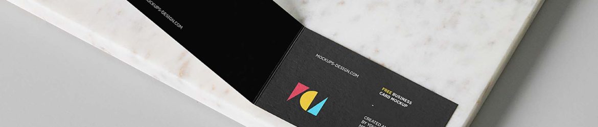 Free Free Folded Business Card Mockups 2 PSD files