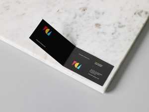 Free Free Folded Business Card Mockups 2 PSD files